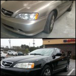 Before and After Painting a Car